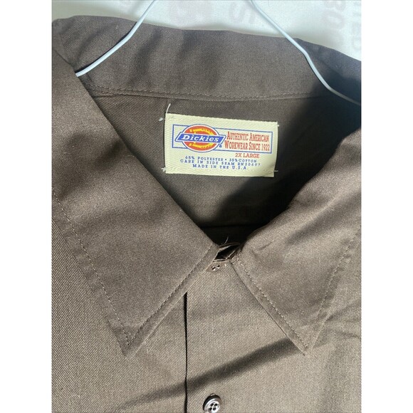Vintage Dickies Workwear Flannel Men's 2X Large Made In USA Long SLeeve - Picture 2 of 6